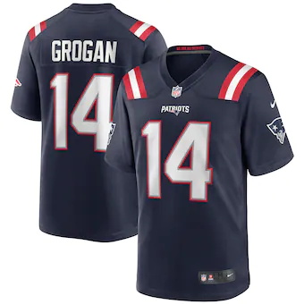 mens nike steve grogan navy new england patriots game retir